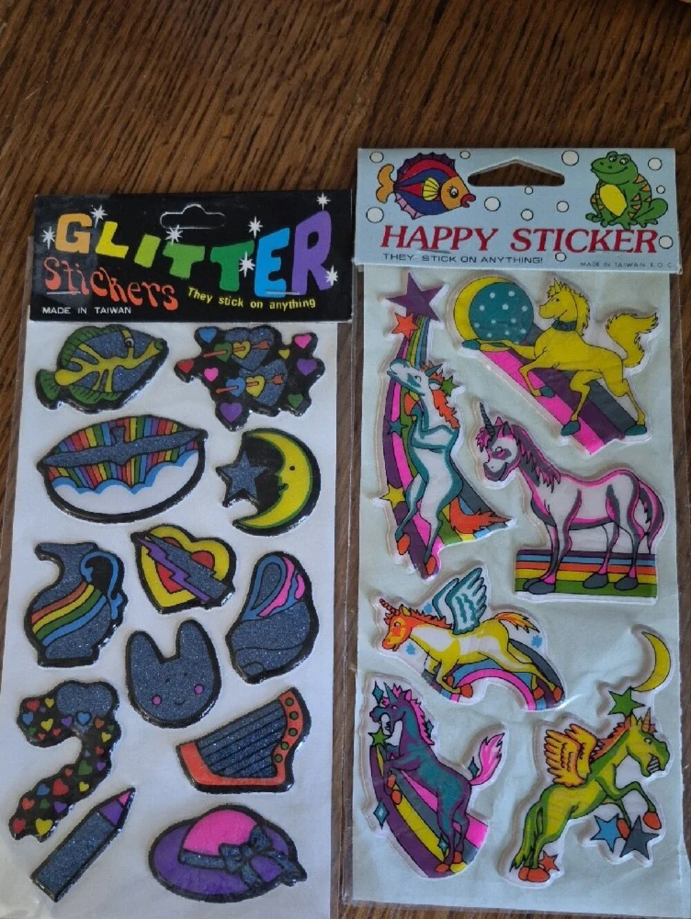 Pack - Blue Mouse & Multicolor Unicorns Party Stickers